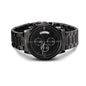 Customizable Engraved Black Chronograph Watch, Perfect for Father's Day