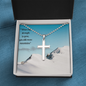 Stainless Cross Necklace with Ball Chain
