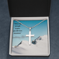Stainless Cross Necklace with Ball Chain