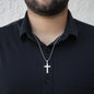 Stainless Cross Necklace with Ball Chain
