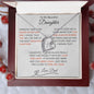 Forever Love Necklace To My Beautiful Daughter, For Daughter, From Dad, Christmas, Valentine's, Birthday, Wedding, Graduation, 1st Communion