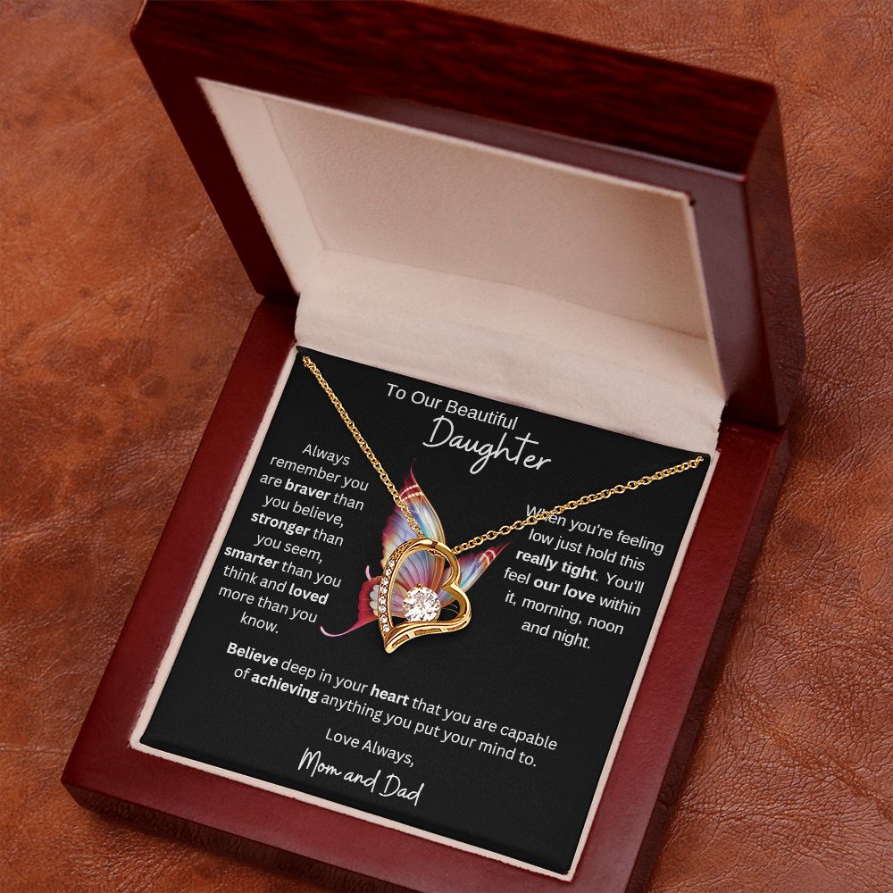 Daughter Necklace for Daughter Jewelry Gift Christmas Birthday Gift Forever Love