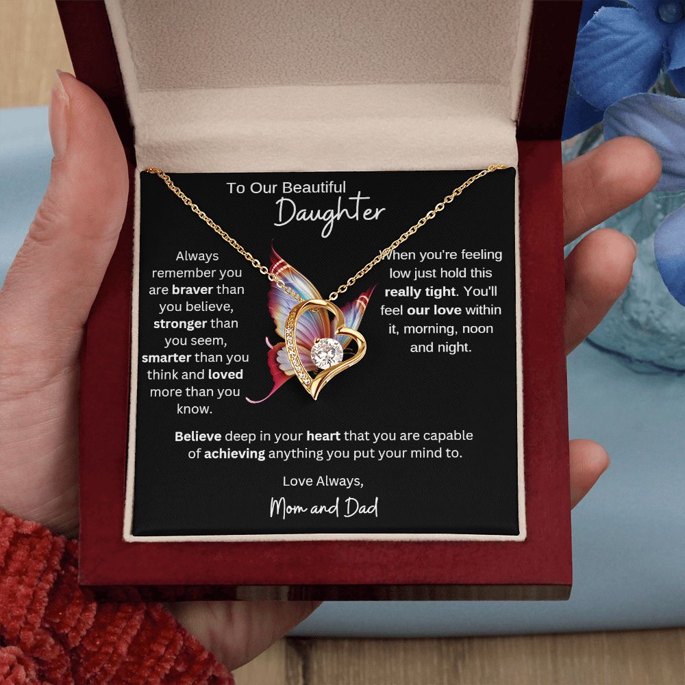 Daughter Necklace for Daughter Jewelry Gift Christmas Birthday Gift Forever Love
