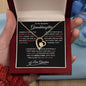 To My Granddaughter, Forever Love Necklace, Granddaughter Gift, Jewelry Gift Box for Her, Birthday Graduation Christmas Gift for Granddaughter