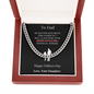 To Dad from Daughter Cuban Link Chain
