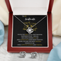 To My Soulmate Love Knot Necklace and Earring Set