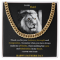 To My Dad Happy Father's Day Cuban Link Chain