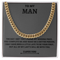 TO MY MAN-MY MISSING PIECE CUBAN LINK CHAIN