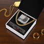 To Dad from Son-Cuban Link Chain in Gold and Stainless Steel
