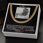 To Dad from Son-Cuban Link Chain in Gold and Stainless Steel