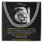 To My Dad Happy Father's Day Cuban Link Chain