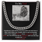 To Dad from Son-Cuban Link Chain in Gold and Stainless Steel