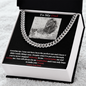 To Dad from Son-Cuban Link Chain in Gold and Stainless Steel