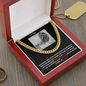 To Dad from Son-Cuban Link Chain in Gold and Stainless Steel