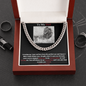 To Dad from Son-Cuban Link Chain in Gold and Stainless Steel