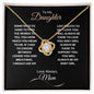 Love Knot necklace to daughter gift from mom, daughter birthday gift, daughter necklace, daughter gift