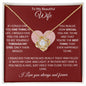 To My Beautiful Wife Love Knot Necklace, Gift for Christmas, Birthday, Special Occasion