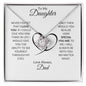 To My Daughter Love Knot Necklace, Father Daughter Necklace, Father to Daughter Birthday Gift Christmas Gift