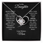To My Daughter Love Knot Necklace, Mother to Daughter Birthday Gift, Christmas Gift, Sentimental Gift