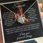 To My Beautiful Soulmate Love Knot Necklace Gift for Valentine's Day Special Occasion, Birthday