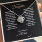 Love Knot necklace to daughter gift from mom, daughter birthday gift, daughter necklace, daughter gift