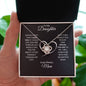 To My Daughter Love Knot Necklace, Mother to Daughter Birthday Gift, Christmas Gift, Sentimental Gift