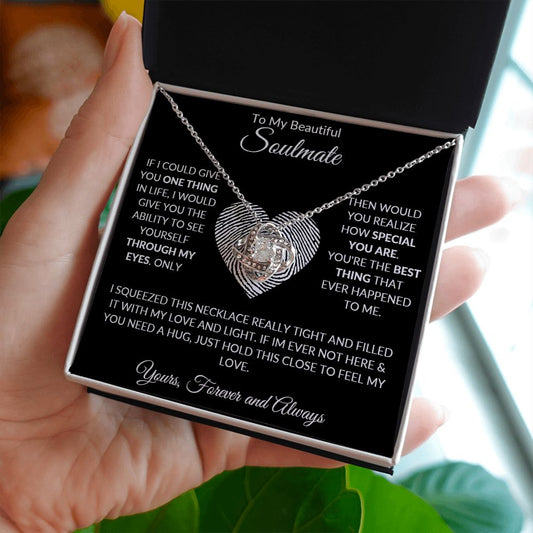 Love Knot Necklace for Soulmate Valentine's Day Anniversary Birthday Special Occasion