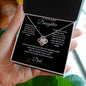To My Daughter Love Knot Necklace, Father Daughter Necklace, Father to Daughter Birthday Gift, Gifts to Daughter from Dad Christmas Gifts