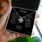 To My Daughter Love Knot Necklace, Mother to Daughter Birthday Gift, Christmas Gift, Sentimental Gift