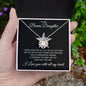 To My Bonus Daughter Love Knot Necklace Gift for Christmas, Birthday, Special occasions