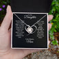 To My Daughter Love Knot Necklace, Mother to Daughter Birthday Gift, Christmas Gift, Sentimental Gift
