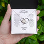 To My Daughter Love Knot Necklace, Father Daughter Necklace, Father to Daughter Birthday Gift Christmas Gift