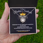 To My Badass Soulmate/ Love Knot Necklace / Mahogany Box with Led Light Valentine's Day Birthday