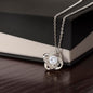 To My Badass Soulmate/ Love Knot Necklace / Mahogany Box with Led Light Valentine's Day Birthday