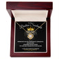 To My Badass Soulmate/ Love Knot Necklace / Mahogany Box with Led Light Valentine's Day Birthday