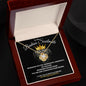 To My Badass Soulmate/ Love Knot Necklace / Mahogany Box with Led Light Valentine's Day Birthday