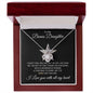 To My Bonus Daughter Love Knot Necklace Gift for Christmas, Birthday, Special occasions