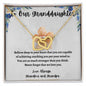Interlocking Hearts To Our Granddaughter Gift For Christmas, Birthday Gift From Grandparents To Granddaughter Present From Grandma/Grandpa