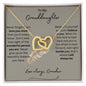 To My Granddaughter, Interlocking Hearts Necklace, Granddaughter Gift, Women's Jewelry, Sentimental Gift Idea, Gift from Grandma