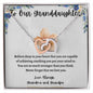 Interlocking Hearts To Our Granddaughter Gift For Christmas, Birthday Gift From Grandparents To Granddaughter Present From Grandma/Grandpa