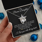 To My Bonus Daughter Forever Love Necklace Gift for Christmas, Birthday, Just Because