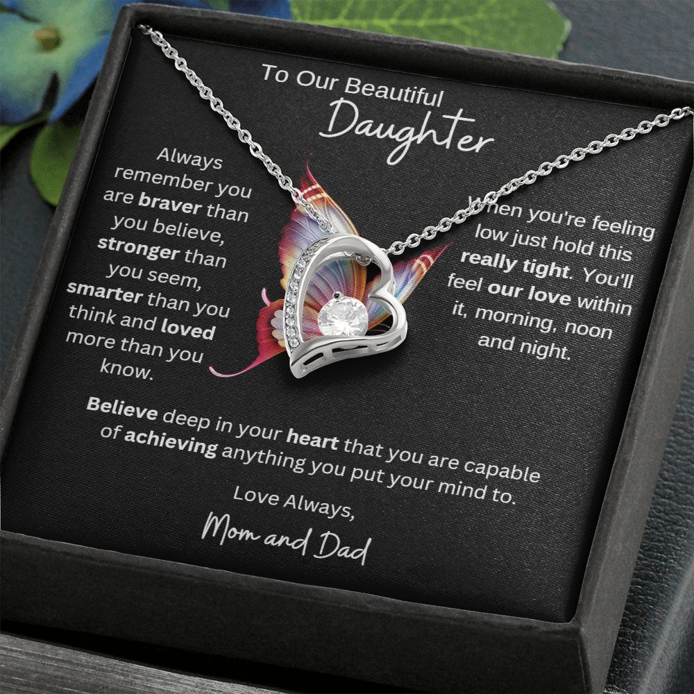 Daughter Necklace for Daughter Jewelry Gift Christmas Birthday Gift Forever Love