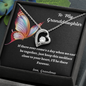To My Granddaughter, Love Grandma Forever Love Necklace