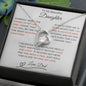 Forever Love Necklace To My Beautiful Daughter, For Daughter, From Dad, Christmas, Valentine's, Birthday, Wedding, Graduation, 1st Communion