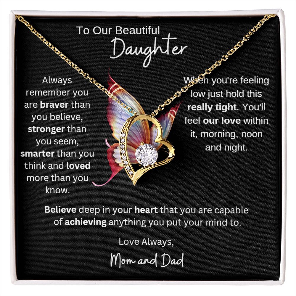 Daughter Necklace for Daughter Jewelry Gift Christmas Birthday Gift Forever Love