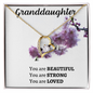 Granddaughter Beautiful Strong Loved Forever Love Necklace, Birthday, Special Occasion, Just Because