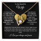 To My Beautiful Wife Forever Love Necklace, Gift for Christmas, Special Occasion, Birthday, Just Because