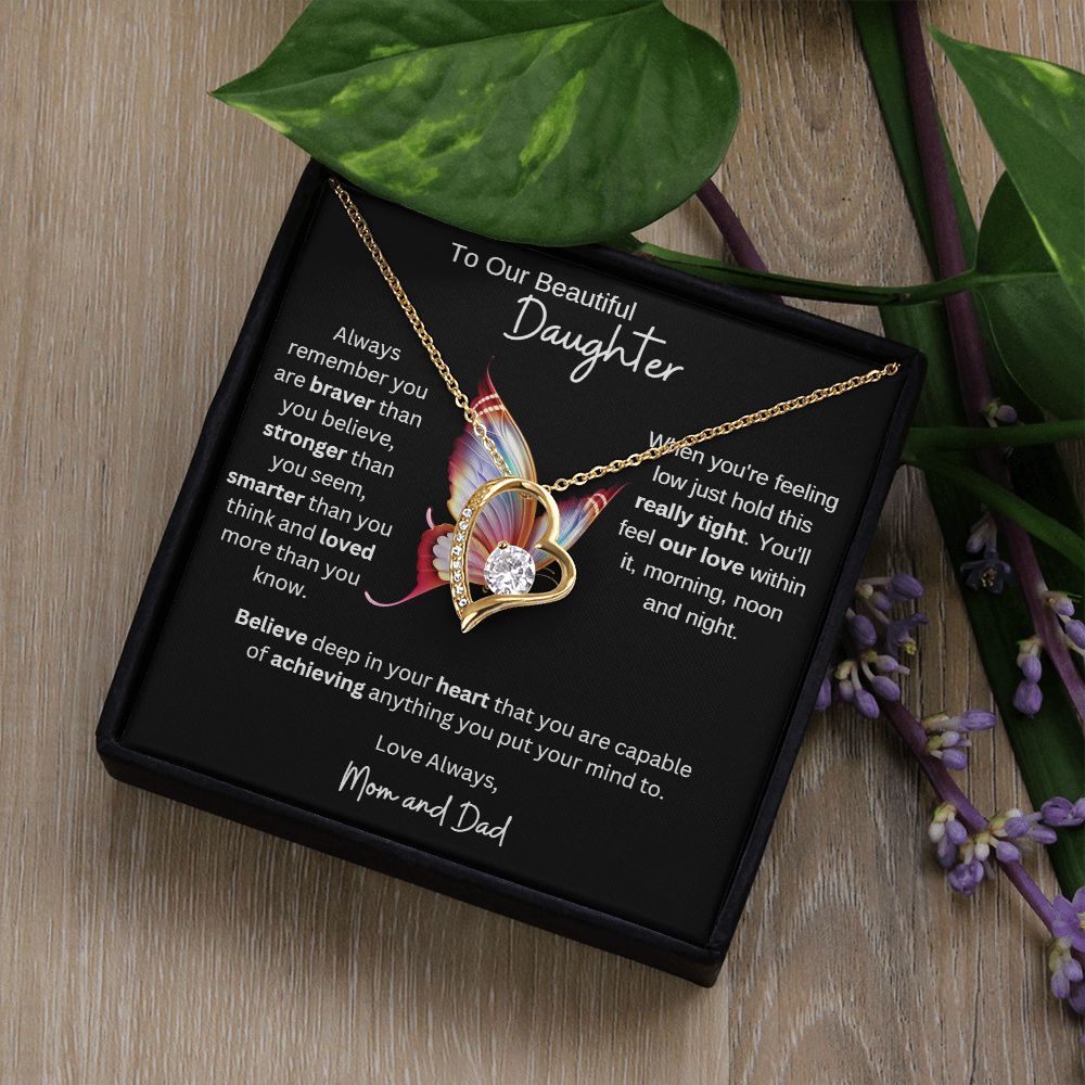 Daughter Necklace for Daughter Jewelry Gift Christmas Birthday Gift Forever Love