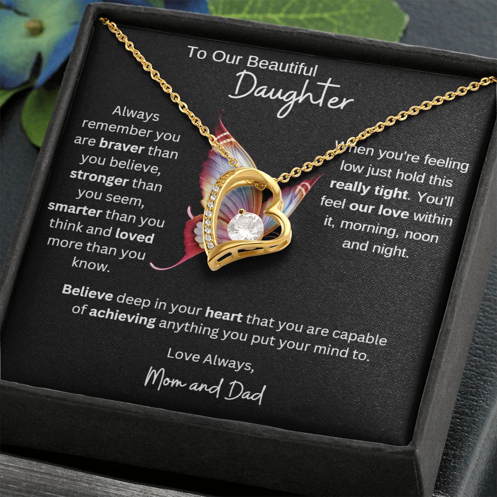 Daughter Necklace for Daughter Jewelry Gift Christmas Birthday Gift Forever Love
