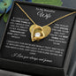 To My Beautiful Wife Forever Love Necklace, Gift for Christmas, Special Occasion, Birthday, Just Because